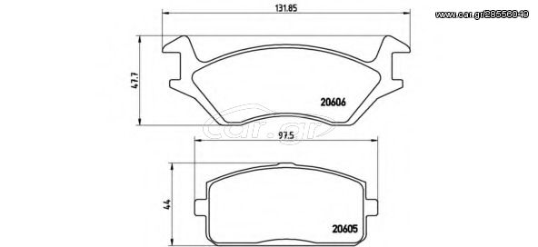 Σετ Τακάκια BREMBO P83004