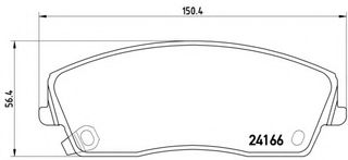 Σετ Τακάκια BREMBO P11019