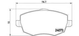 Σετ Τακάκια BREMBO P23094