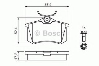 Σετ Τακάκια BOSCH 0986461769