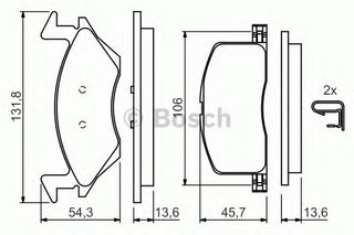 Σετ Τακάκια BOSCH 0986424264