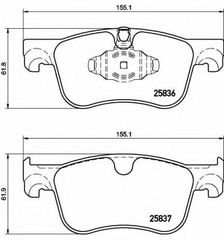 Σετ Τακάκια BREMBO P61116