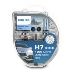 Λάμπες Philips H7 12V 55W White Vision Ultra 4200K και 60% Περισσότερο Φως 12972WVUSM