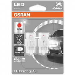 Λάμπες Osram W21/5W Ledriving Red 12V 1.7W Led 6000K 7716R-02B