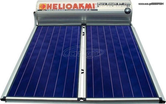 Helioakmi Megasun 300lt/4.2m² Glass Τριπλής Ενέργειας