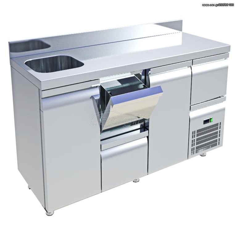 Πόστο Καφέ 188x70x86-INOX24