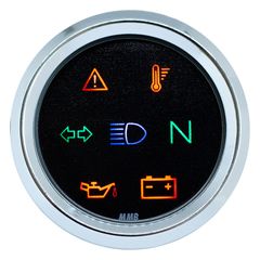 ΚΟΝΤΕΡ MMB, 48mm Ultra Mini indicator lights. Chrome, black face