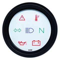 ΚΟΝΤΕΡ MMB, 48mm Ultra Mini indicator lights. Black, white face