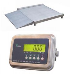 Πλάστιγγα επιδαπέδια 110Χ125 με ράμπα DS-166SS INOX 1500kg