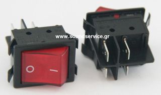 SW-5 ΔΙΑΚΟΠΤΗΣ POWER ON-OFF ΔΙΠΛΟΣ ΦΩΤΙΖΟΜΕΝΟΣ 4-ΕΠΑΦΩΝ 250V 16A