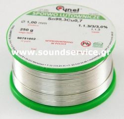 ΚΟΛΛΗΣΗ ΚΑΛΑΪ 1mm 250gr ΧΩΡΙΣ ΜΟΛΥΒΔΟ Sn99,3Cu0,7