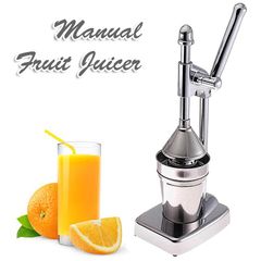 Μεγάλος Χειροκίνητος Ανοξείδωτος Αποχυμωτής Φρούτων Πάγκου Κουζίνας - Manual Fruit Juicer