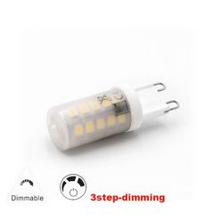 LED Κεραμεικά G9 3.5W 230V Ντιμαριζόμενη 3 Επιπέδων Θερμό 13-9935009 Adeleq