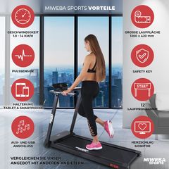 Sports treadmill Home Track HT500, αναδιπλούμενο & εξοικονόμησης χώρου, έως και 14 km / h