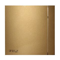 Εξαεριστήρας μπάνιου υψηλής αισθητικής S SILENT DESIGN 100 CZ χρυσός αθόρυβος 8W 85m³/h και φωτεινή μπάρα ένδειξη λειτουργίας