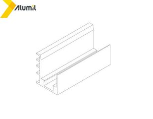 Εξάρτημα (U) για τζάμι μικρότερου πάχους Μ8200 8+8mm Alumil (3 ανά μέτρο)