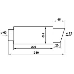 Τελικό εξάτμισης Universal (63MM)-thumb-1