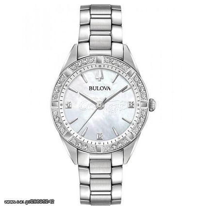 Ρολόι γυναικείο Bulova Sutton Diamond 96R228 με μπρασελέ και φιλντισένιο καντράν