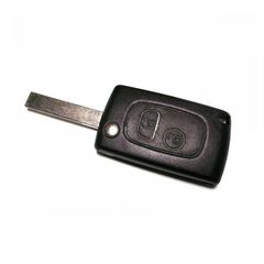 Κέλυφος Μετατροπής Κλειδιού Αυτοκινήτου Peugeot με 2 Κουμπιά - Λάμα HU83