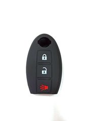 Θήκη Σιλικόνης Κλειδιού Αυτοκινήτου Nissan Smartkey με 3 κουμπιά Μαύρη