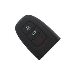 Θήκη Σιλικόνης για Κλειδί Αυτοκινήτου Audi Smartkey με 3 Κουμπιά - Μαύρη