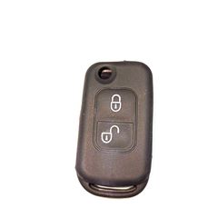 Θήκη Σιλικόνης Κλειδιού Αυτοκινήτου Mercedes με 2 κουμπιά αναδιπλούμενο - Μαύρο
