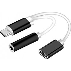 POWERTECH Converter USB Type-C σε 3.5mm & θηλυκό USB Type-C, λευκό