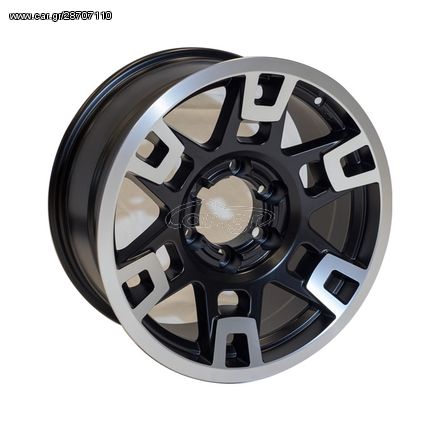 REPLICA TOYOTA STYLE 76082 17X8 6X139.7 ET0 MATTE BLACK MACHINED FACED