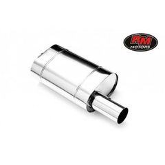 Τελικό εξάτμισης Universal stainless steel exhaust muffler. - 76MM RM MOTORS