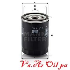 MANN W 713/18 OIL FILTER OPEL ROVER VAUXHALL CHEVROLET ΥΨΟΣ 100mm,ΕΞΩΤΕΡΙΚΗ ΔΙΑΜΕΤΡΟΣ 76mm,ΕΣΩΤΕΡΙΚΗ ΔΙΑΜΕΤΡΟΣ 62mm,ΣΠΕΙΡΩΜΑ 18Χ1,5 (3/4)Ι