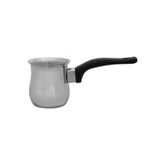 Μπρίκι basic ανοξείδωτο χωρητικότητας 250ml ασημί με μαύρο χερούλι