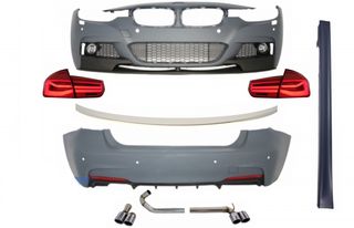 BODY KIT M-PERFORMANCE DESIGN ΓΙΑ BMW 3 SEDAN LCI (F30)(RED/CLEAR)
