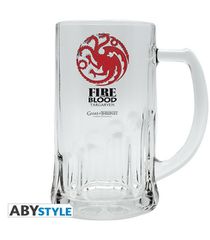 GAME OF THRONES - TARGARYEN ''FIRE AND BLOOD'' BEER GLASS (ABYVER021)
