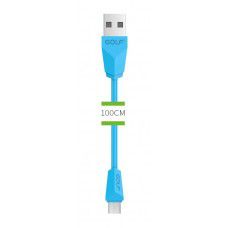 GOLF Καλώδιο Diamond USB 2.0V M σε Micro USB M, 1m, Color Box - BLUE