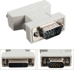 POWERTECH ADAPTER VGA 15PIN MALE ΣΕ DVI-I 24+5 F, ΣΥΜΒΑΤΟ ΚΑΙ ΜΕ 24+1 CAB-G018