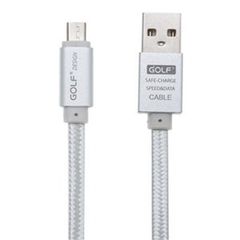 GOLF Braided USB 2.0 to micro USB Cable Γκρι 0.25m (GC-10M-025-SL / GD)