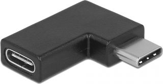 POWERTECH Adapter USB 3.1 Type-C male σε female, 90° left/right, μαύρο (CAB-UC027)