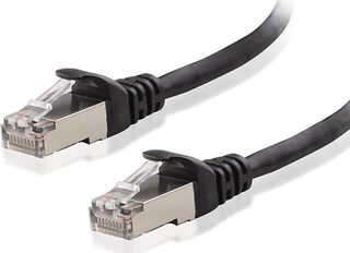 POWERTECH Καλώδιο S/FTP Cat 6e, 24AWG, copper, metal, 30cm, μαύρο (CAB-N133)