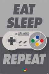 Nintendo (Eat Sleep SNES Repeat) (No.4 -  PP34240) 61x91.5cm