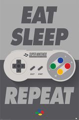 Nintendo (Eat Sleep SNES Repeat) (No.4 - PP34240) 61x91.5cm