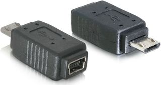 POWERTECH Αντάπτορας Micro-B (M) σε Mini USB (F), μαύρο (CAB-U112)