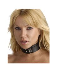 BDSM Περιλαίμιο από δέρμα με μεταλλικό κρίκο