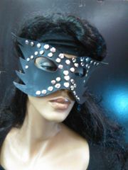 BDSM Δερμάτινη μάσκα με ανοιχτά τα μάτια και τις μύτες