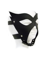 BDSM Δερμάτινη μάσκα "μαύρη γάτα" που καλύπτει όλο το πρόσωπο