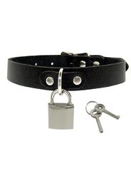 BDSM Δερμάτινο περιλαίμιο με φάρδος 2,5 cm