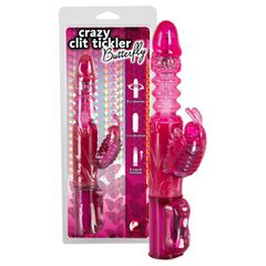 Rabbit Δονητής Crazy Clit Tickler Butterfly κόκκινος