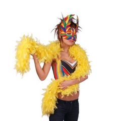 Feather Boa 183cm Yellow