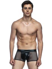 Black boxer with net