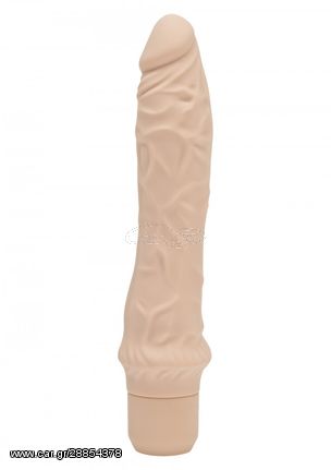 Seven Creations Silicone Classic Vibe Slim Veined 23cm Flesh