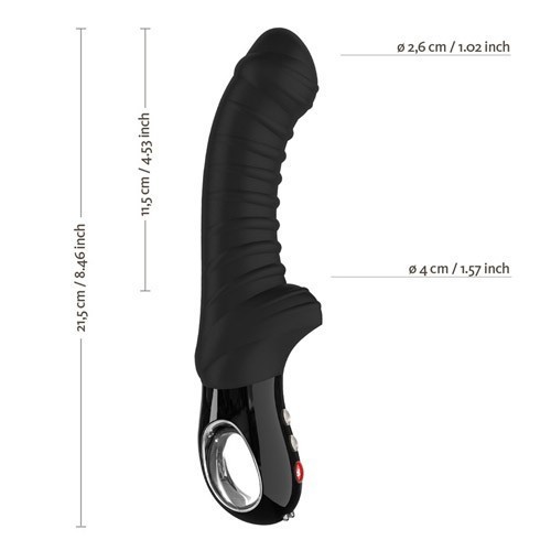 Tiger Rechargeable Silicone Vibrator Black 8,5 cm